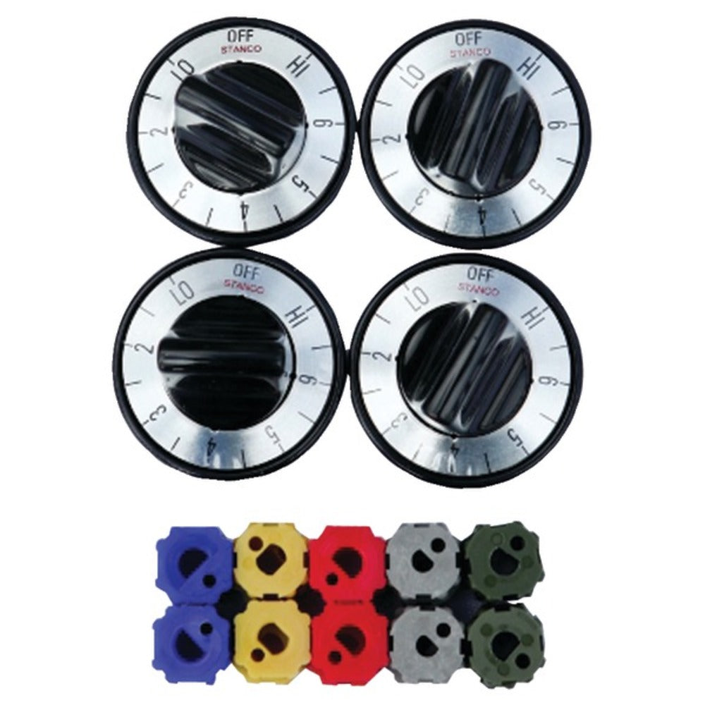 Stanco Metal Products 70011002 Electric Range Surface Burner Knobs, 4