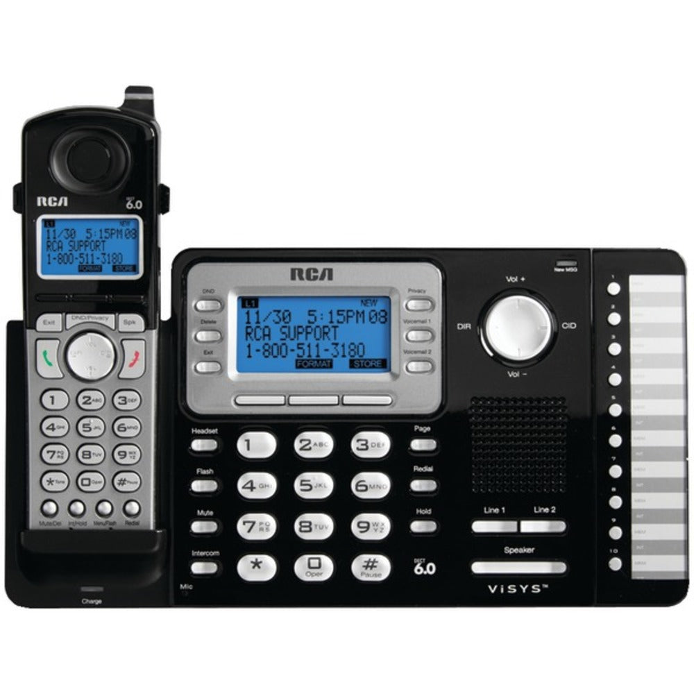 RCA 25212 DECT 6.0 2-Line Expandable Cordless Phone with Caller ID (Wi