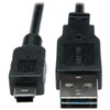 Tripp Lite(R) UR030-003 A-Male to Mini B-Male Reversible USB 2.0 Cable