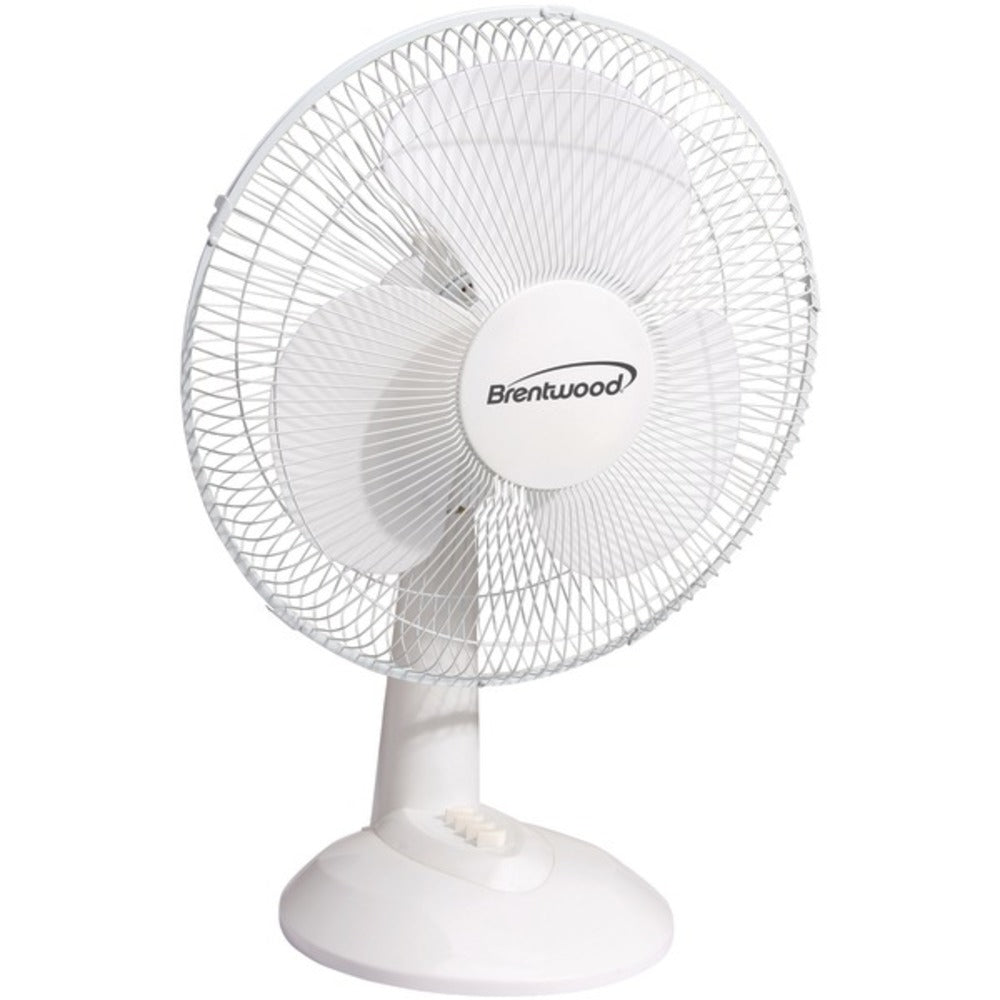 Brentwood Kool Zone F-16DW 16 Oscillating Desk Fan (White)