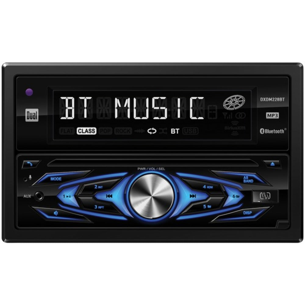 Dual(R) DXDM228BT Double-DIN In-Dash CD AM/FM Receiver with Bluetooth(