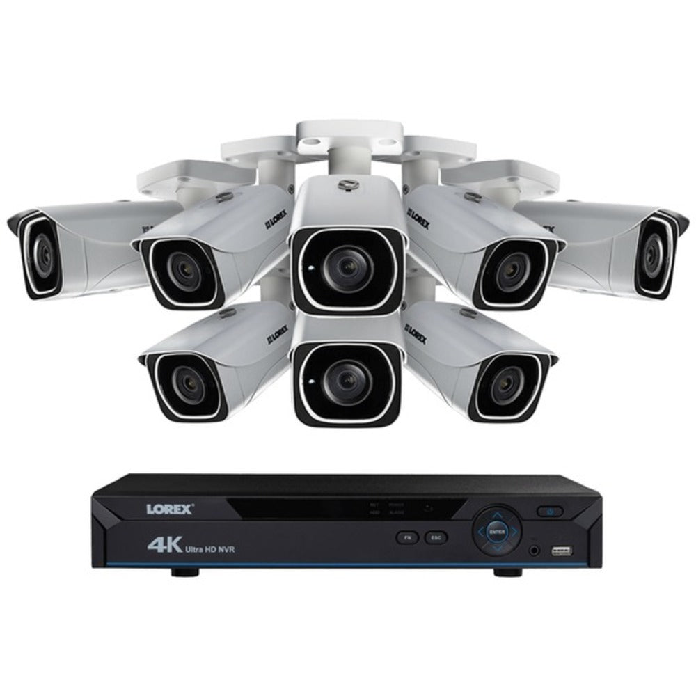 Lorex(R) LNR610828KB 8-Channel 4K HD 2TB NVR with Eight 4K Bullet Secu