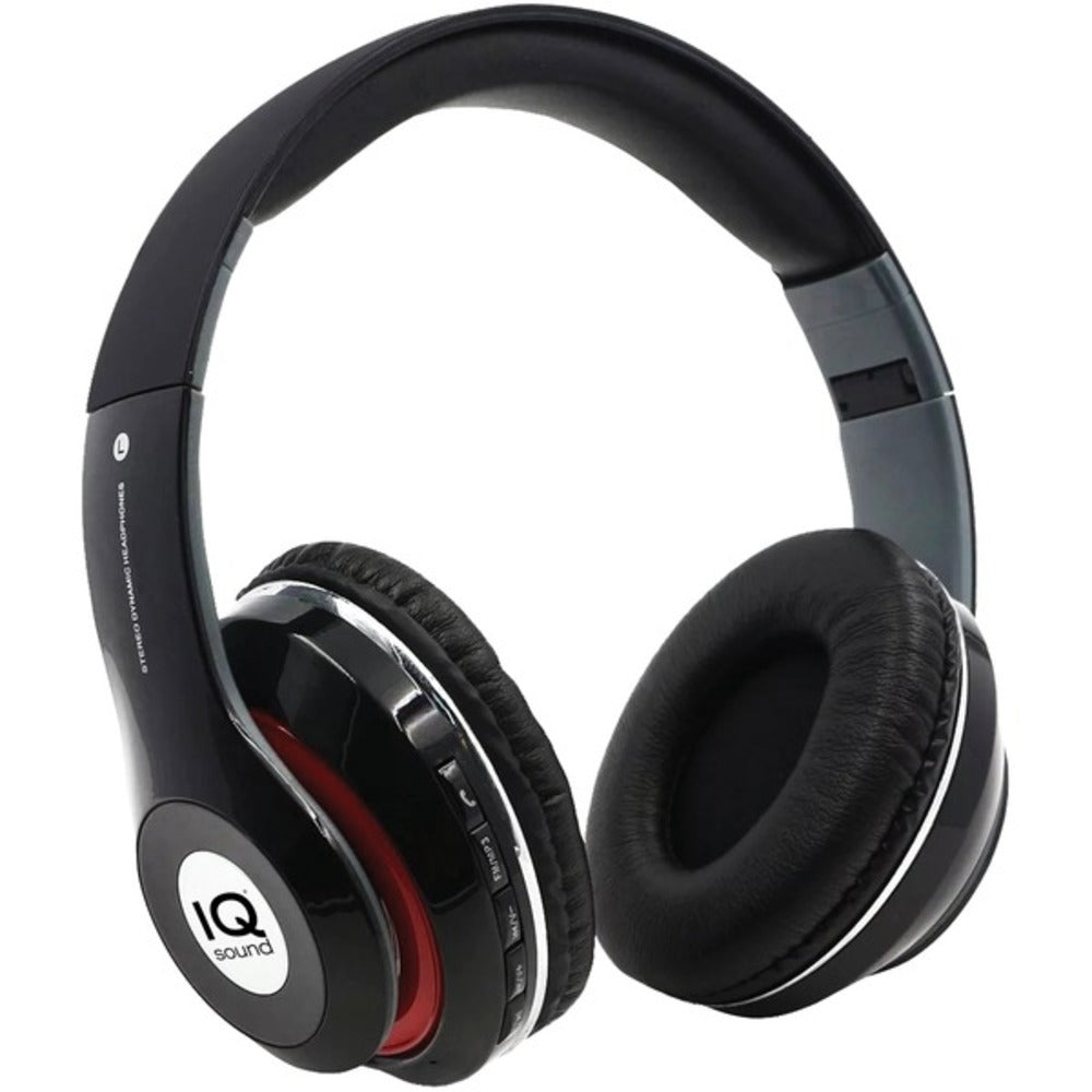 IQ Sound IQ-130BT- BLK Bluetooth Over-Ear Headphones with Microphone (