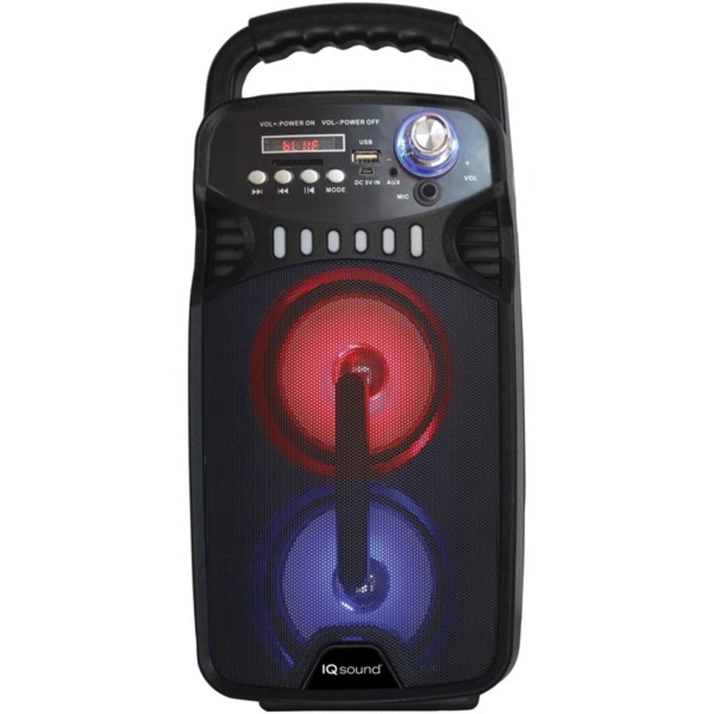 IQ Sound(R) IQ-3244DJBT- BLK Bluetooth(R) Portable Rechargeable Speake