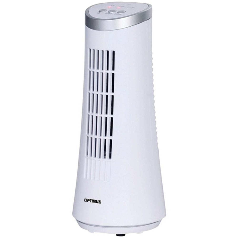 Optimus F-7345WH 12 Desktop Ultraslim Oscillating Tower Fan (White)