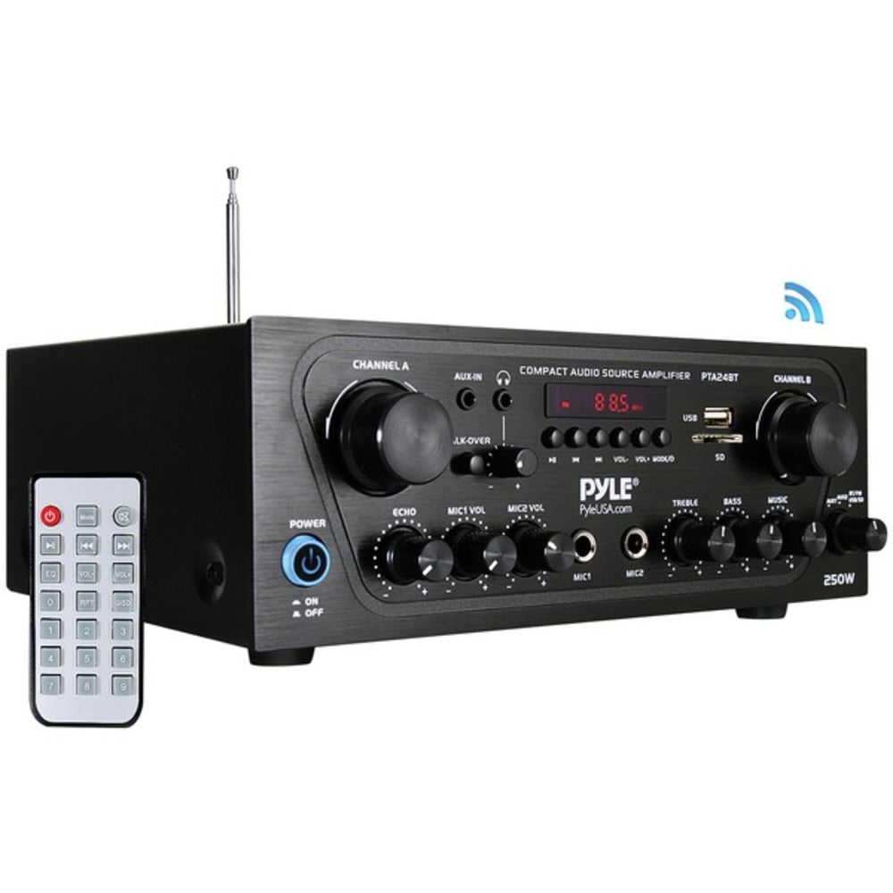 Pyle Home(R) PTA24BT Compact Bluetooth(R) Audio Stereo Receiver with F