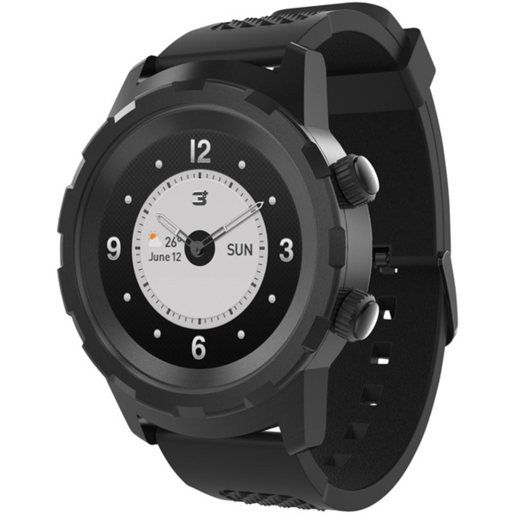 3Plus 3PL-HYBRID-BK Cruz Hybrid Watch