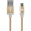 AT&T(R) MC05-GLD Charge & Sync Braided USB to Micro USB Cable, 5ft (Go