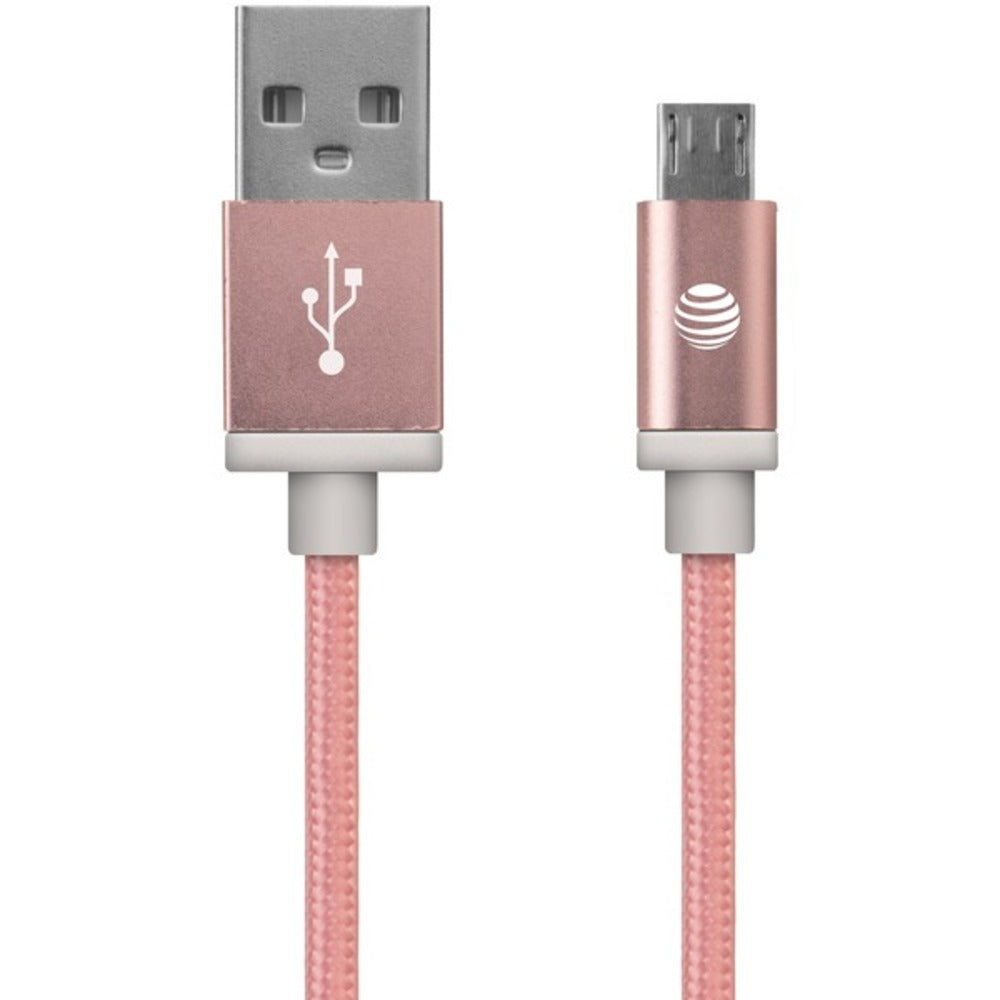 AT&T(R) MC05-ROS Charge & Sync Braided USB to Micro USB Cable, 5ft (Pi