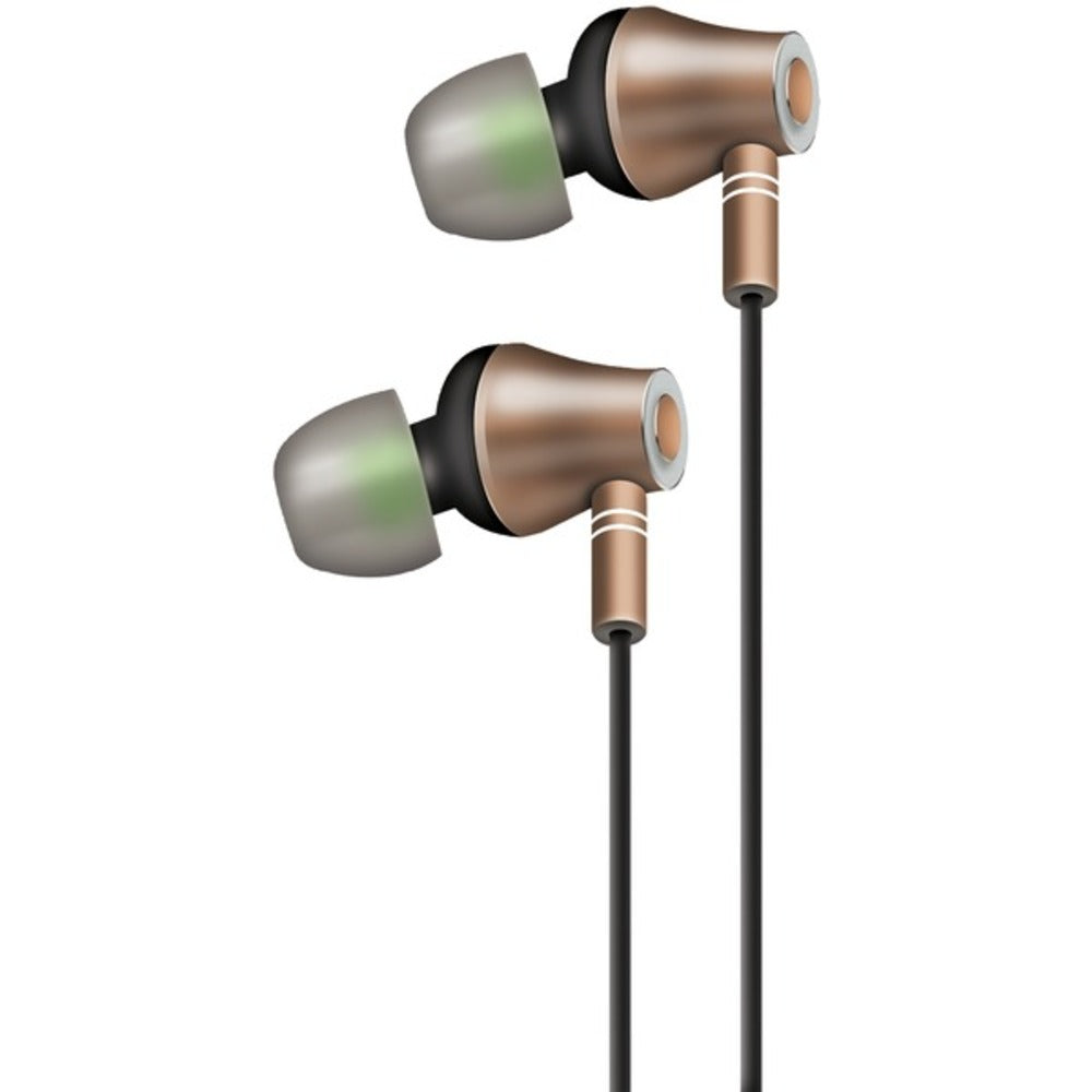 AT&T(R) E10-GLD E10 Metallic In-Ear Stereo Earbuds with Microphone (Go