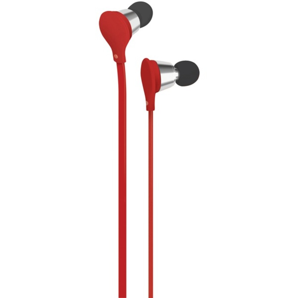 AT&T(R) EBM01-Red Jive Noise-Isolating Earbuds with Microphone (Red)