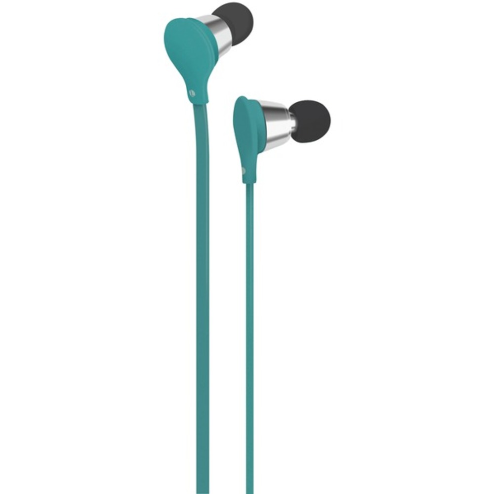 AT&T(R) EBM01-Turquoise Jive Noise-Isolating Earbuds with Microphone (
