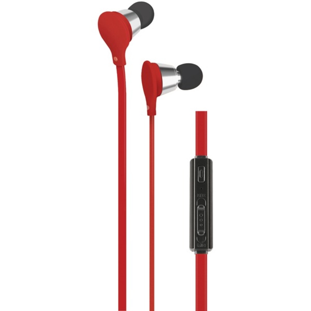 AT&T(R) EBV01-RED Jive Noise-Isolating Earbuds with Microphone & Volum