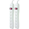 GE 14833 6-Outlet General-Purpose Power Strips with 2ft Cord, 2 pk