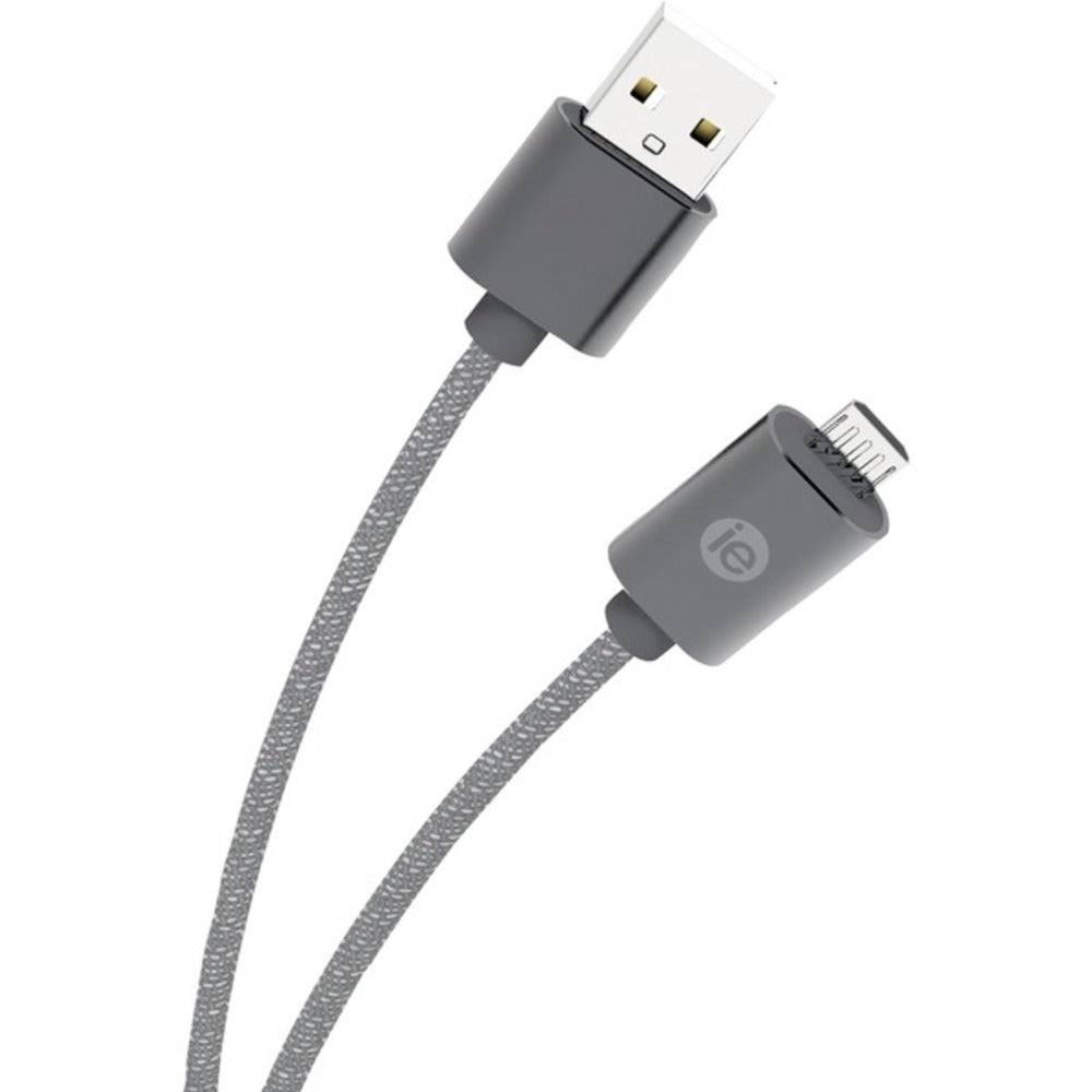 iEssentials(R) IEN-BC10M-GRY Braided Micro USB Cable, 10ft (Gray)