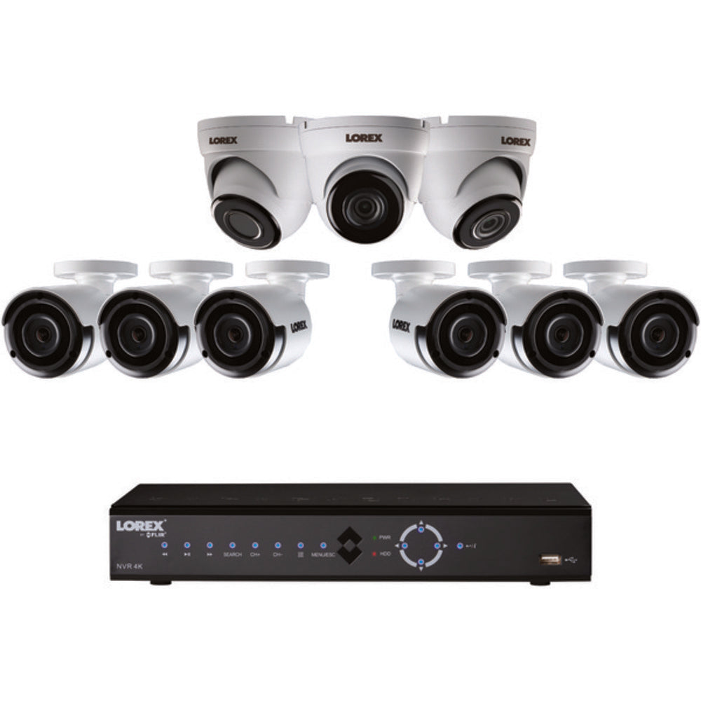 Lorex(R) LNK7163C6D34B 16-Channel 4K 3TB NVR with 9 2K PoE Cameras