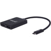 Manhattan 152952 USB-C to Dual DisplayPort Adapter--MST Hub