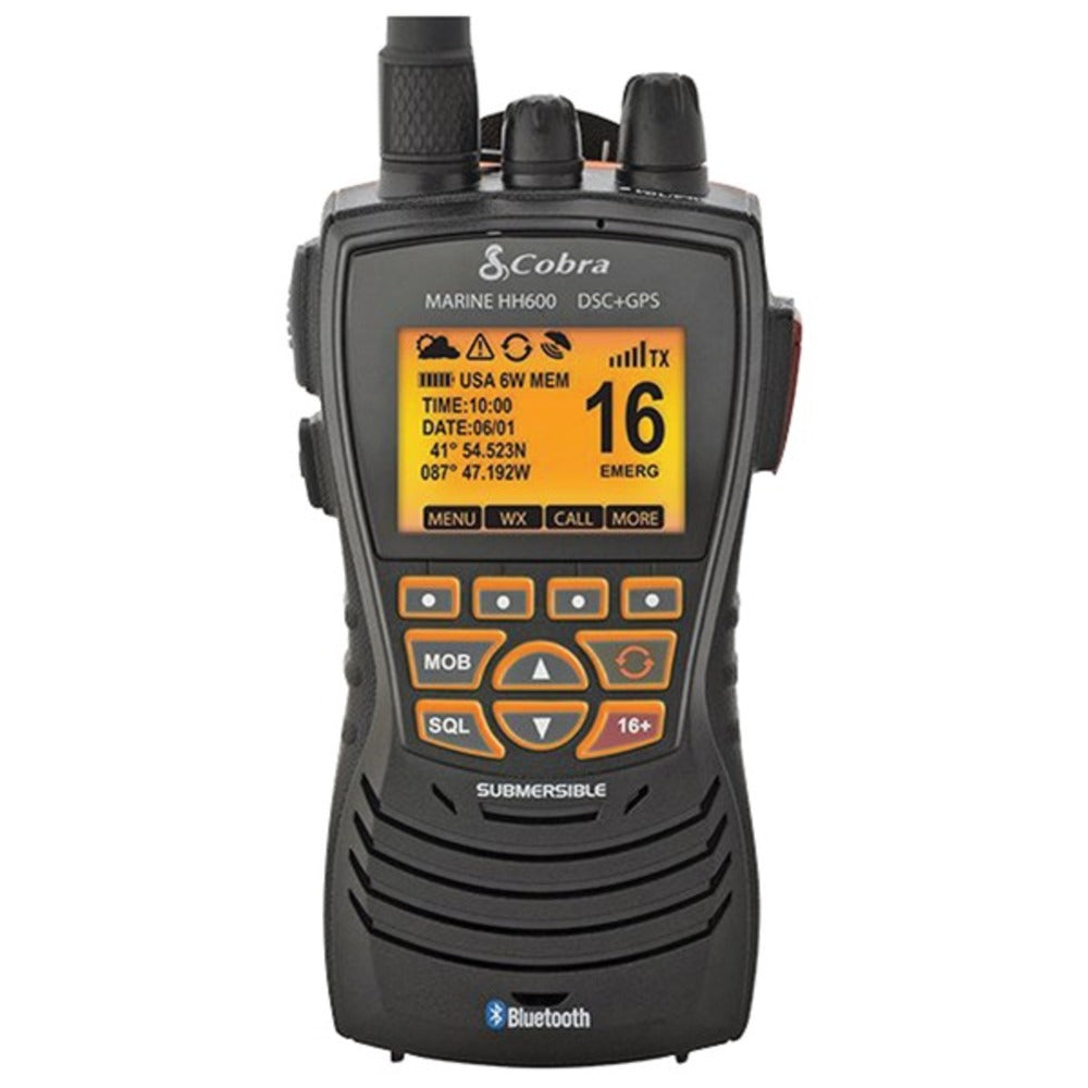 Cobra MRHH600FLTGPSBT DSC Floating VHF Marine Radio with Built-in GPS