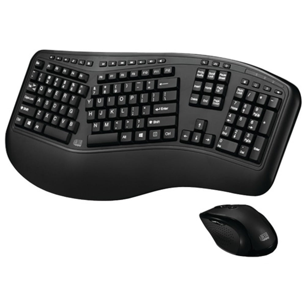 Adesso WKB-1500GB Tru-Form Media 1500 Wireless Ergonomic Keyboard & La