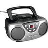 SYLVANIA(R) SRCD243M BLACK Portable CD Boom Boxes with AM/FM Radio (Bl