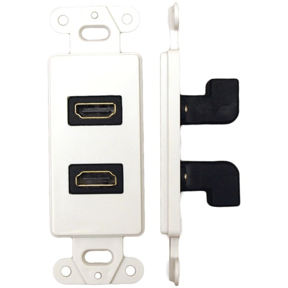 DataComm Electronics 20-4502-WH Decor Wall Plate Insert with 90deg Dua