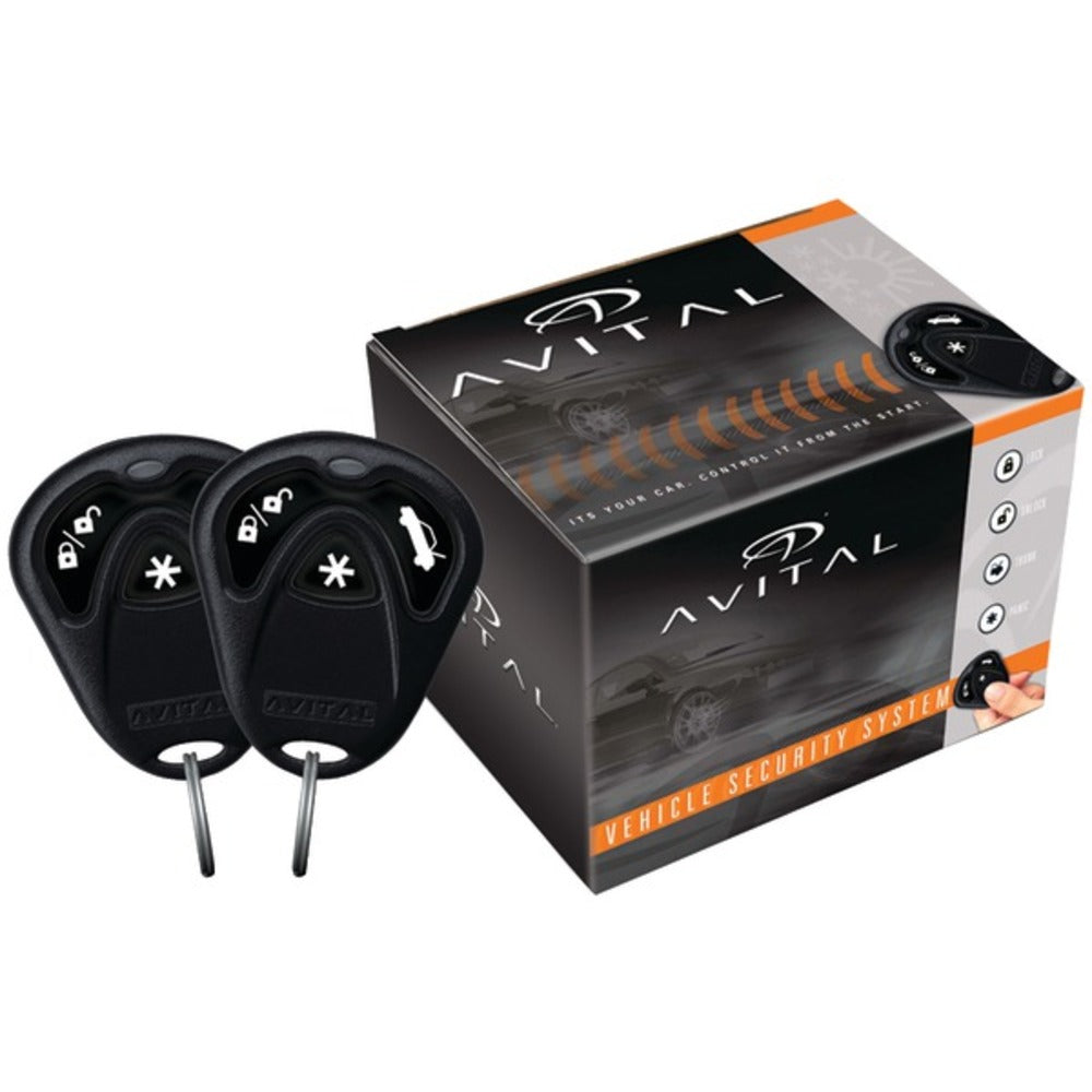 Avital(R) 3100L 3100 1-Way Security System with Siren & Two 4-Button R