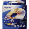 Philips(R) CR7D5BB10/17 700MB 80-Minute CD-Rs, 10-ct Peggable Box