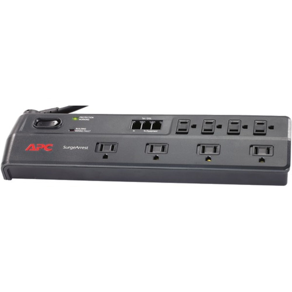 APC P8T3 8-Outlet Essential SurgeArrest Surge Protector (Telephone Pro