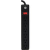 GE(R) 14088 6-Outlet Power Strip (Black, 6ft Cord)