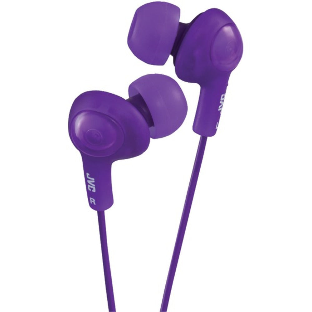 JVC(R) HAFR6V Gumy(R) Plus Earbuds with Remote & Microphone (Violet)