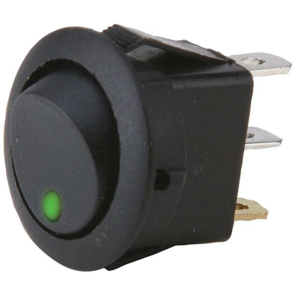 Install Bay(R) IBRRSG On/off 20-Amp Round Rocker LED Switches without