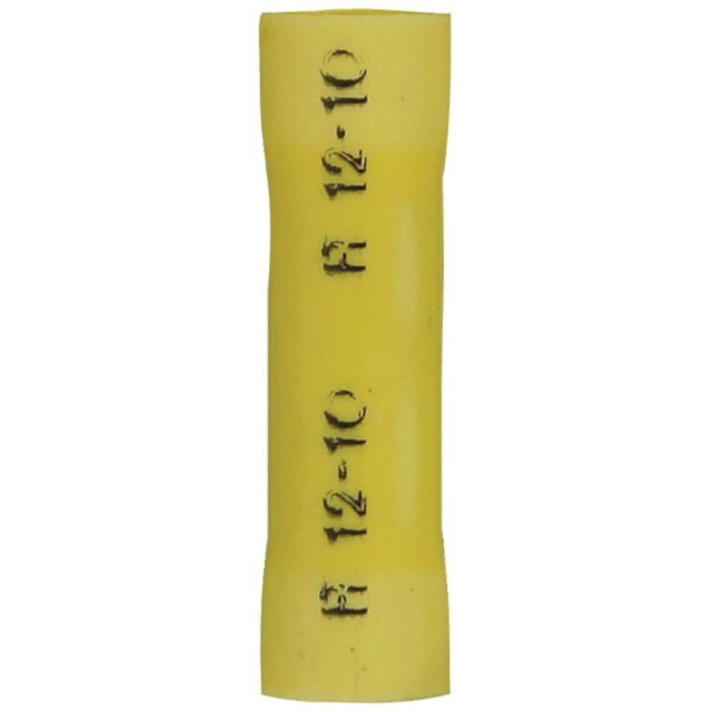 Install Bay(R) YVBC Vinyl Butt Connectors (Yellow, 12-10 Gauge, 100 pk