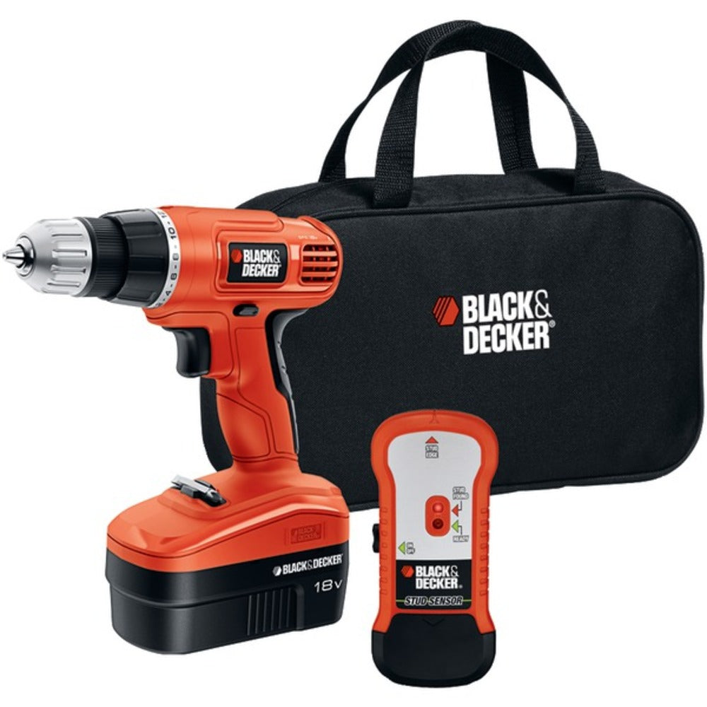 BLACK+DECKER(TM) GCO18SFB 18-Volt Cordless Drill & Stud Sensor Kit