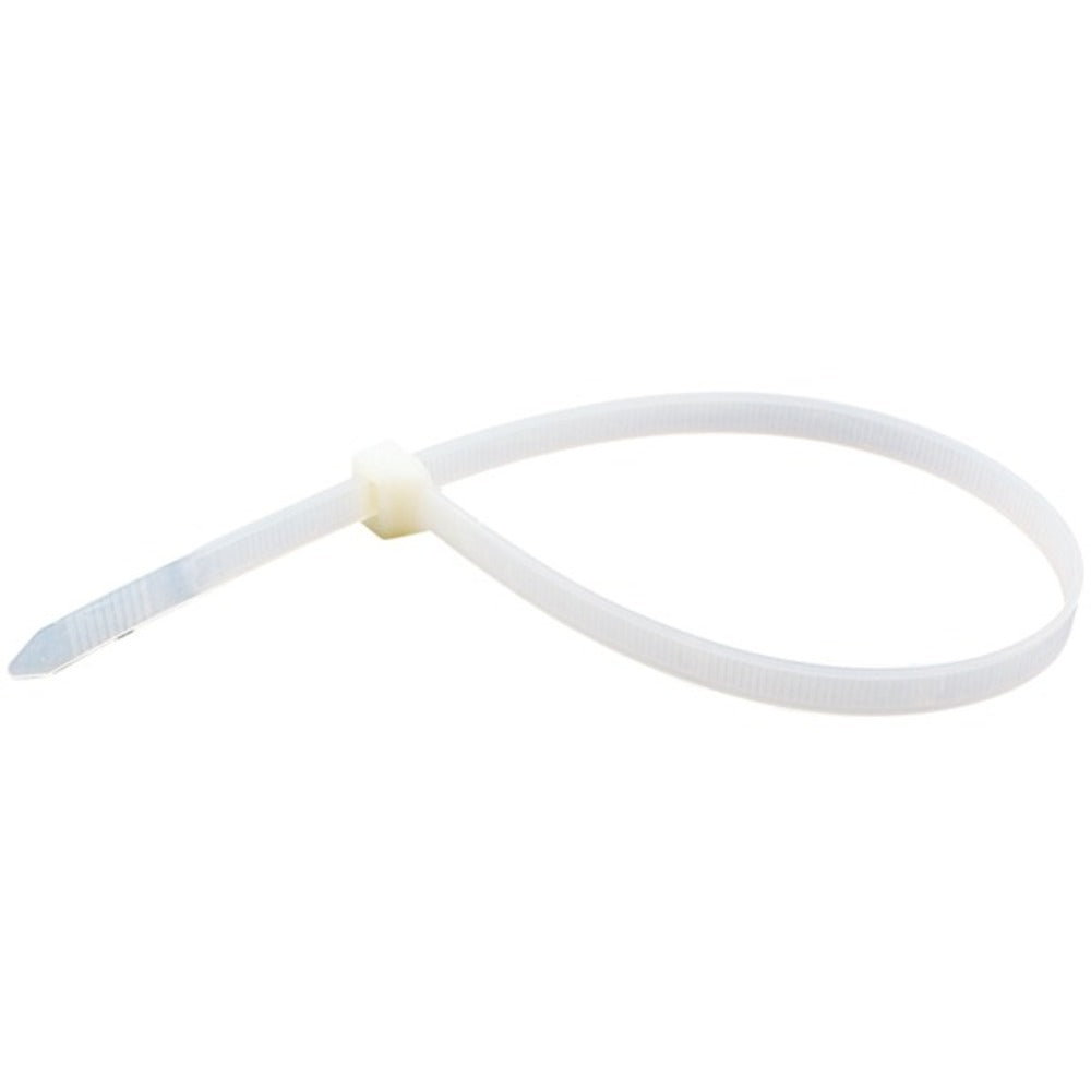Axis(TM) 368X7.6MM 54.5KG CLEAR Self-Locking Nylon Cable Ties, 100 pk