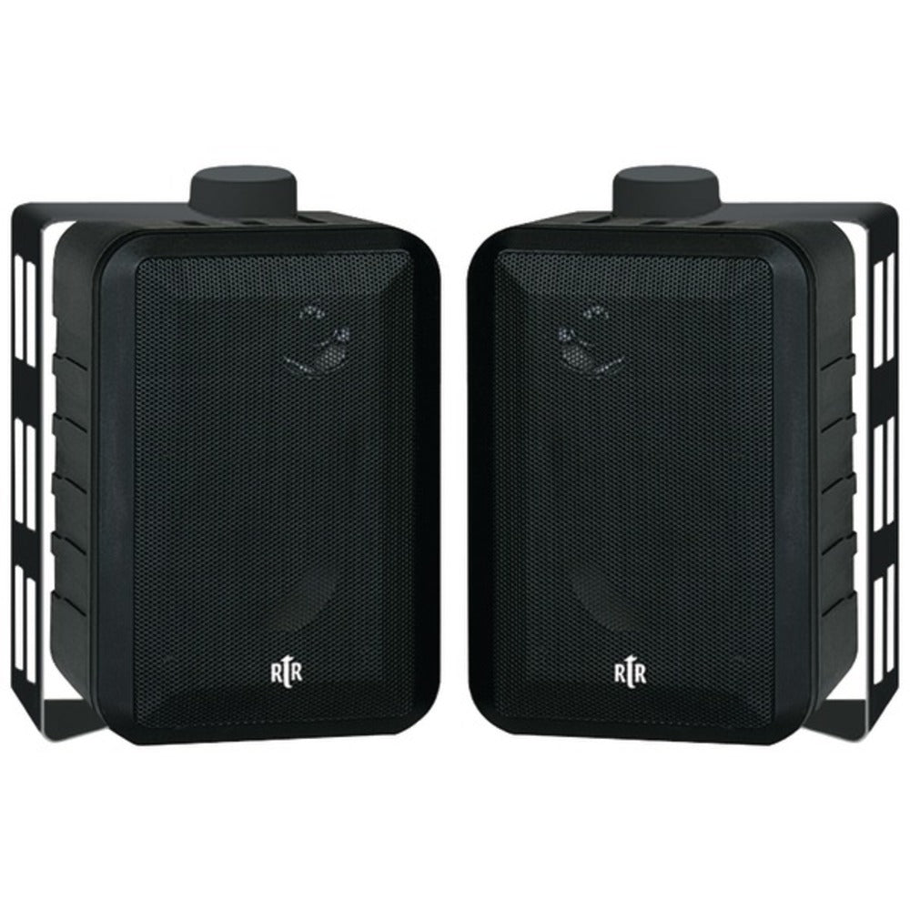 BIC America RTRV44-2 4 RtR Series 3-Way Indoor/Outdoor Speakers (Black