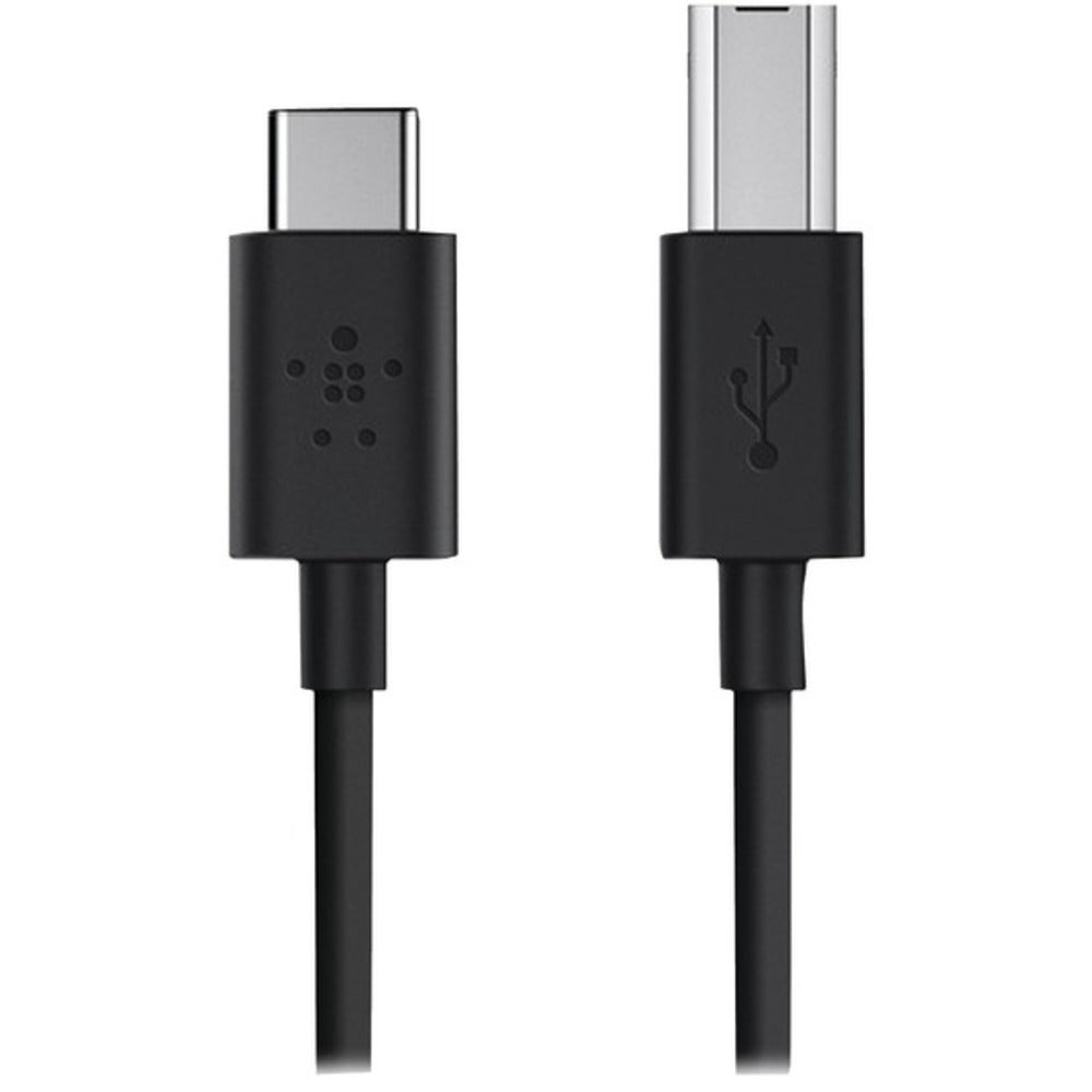 Belkin(R) F2CU035bt06-BLK 2.0 USB-C(TM) to USB-B Printer Cable, 4.6ft