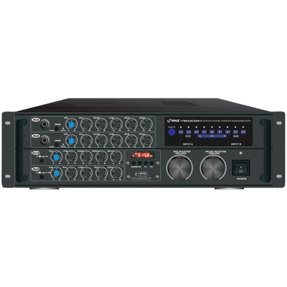 Pyle Pro(R) PMXAKB2000 2,000-Watt Bluetooth(R) Stereo Mixer Karaoke Am