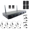 Pyle PDWM4560 UHF Quad Channel Fixed Frequency Wireless Microphone Sys