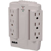 RCA PSWTS6R 6-Outlet Swivel Surge Protector