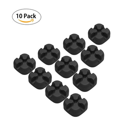 NTONPOWER 10pcs Cable Organizer Wire Winder Holder Clip Soft Silicone Cable Winder For Earphone Mouse Cord Protector Management