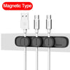 Baseus Magnetic Cable Organizer USB Cable Winder Management Desktop Clips Wire Cord Protector Cables Holder For Mouse Earphone